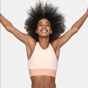 Outdoor Voices Rose Quartz Tri-tone Slashback Bra